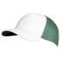 Бейсболка Unit Pro, белая с зеленым, , хлопок 100%, плотность 200 г/м²; твил