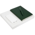 Набор Flex Shall Recharge, зеленый, , ежедневник - искусственная кожа; ручка - пластик, покрытие соф-тач; внешний аккумулятор - покрытие софт-тач, пластик; коробка - переплетный картон, покрытие софт-тач 