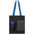 Набор Take Part, черный с синим, , сумка - хлопок, полиэстер; стакан - пластик; блокнот - картон, бумага; ручка - пластик