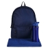 Набор Active, синий, , рюкзак - полиэстер, 600 d; бутылка - металл; пластик; полотенце - хлопок 100%, плотность 450 г/м²