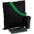 Набор Velours Bag, черный с зеленым, , хлопок, полиэстер, пластик, искусственная кожа