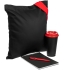 Набор Take Part, черный с красным, , ручка, стакан - пластик; сумка - хлопок, полиэстер; блокнот - картон, бумага