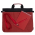Набор для конференции Forum, красный, , сумка - полиэстер; блокнот - картон, бумага; лента для бейджа - нейлон; ручка - пластик, металл