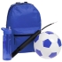 Набор Kick, синий, , бутылка - пластик; мяч - искусственная кожа; рюкзак - полиэстер; насос - пластик