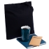 Набор Object, синий, , карандаши - дерево; сумка - хлопок; скетчбук - искусственная кожа, покрытие софт-тач; термостакан - нержавеющая сталь, пластик
