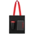 Набор Take Part, черный с красным, , ручка, стакан - пластик; сумка - хлопок, полиэстер; блокнот - картон, бумага