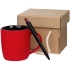 Набор Color Block, красный с черным, , кружка - фарфор, покрытие софт-тач; ручка - металл