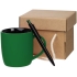 Набор Color Block, зеленый с черным, , кружка - фарфор, покрытие софт-тач; ручка - металл