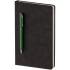 Блокнот Magnet с ручкой, черно-зеленый, , 