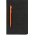 Блокнот Magnet Gold с ручкой, черный с оранжевым, , 