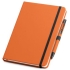 Набор: блокнот Advance с ручкой, оранжевый с черным, , пластик; искусственная кожа