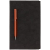 Блокнот Magnet с ручкой, черно-оранжевый, , 