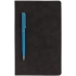 Блокнот Magnet с ручкой, черно-голубой, , 