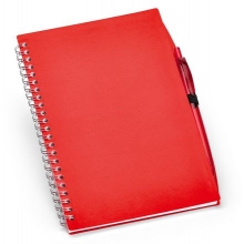 Блокнот с ручкой Loop Up, красный
