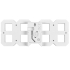 Часы настенные White & White Clock, белые, , пластик