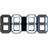 Часы настенные White & White Clock, черные, , пластик
