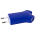 Сетевое зарядное устройство Uniscend Double USB, синее, , пластик