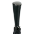 Зонт-трость с фактурной тканью Ricardo, черный, , полиэстер, 198j; ручка - натуральная кожа; упаковка - картон