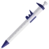 Ручка шариковая «Штангенциркуль», белая с синим, , пластик