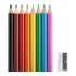 Набор Hobby с цветными карандашами и точилкой, синий, , полиэстер, 420d