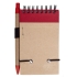 Блокнот на кольцах Eco Note с ручкой, красный, , 