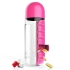 Бутылка с таблетницей In Style, розовая, , пластик
