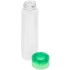 Бутылка для воды Aroundy, прозрачная с зеленой крышкой, , пластик