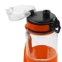 Бутылка для воды Fata Morgana, прозрачная с оранжевым, , пластик