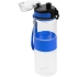 Бутылка для воды Fata Morgana, прозрачная с синим, , пластик