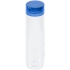 Бутылка для воды Aroundy, прозрачная с синей крышкой, , пластик