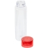 Бутылка для воды Aroundy, прозрачная с красной крышкой, , 