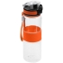 Бутылка для воды Fata Morgana, прозрачная с оранжевым, , пластик