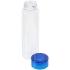 Бутылка для воды Aroundy, прозрачная с синей крышкой, , пластик