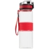 Бутылка для воды Fata Morgana, прозрачная с красным, , пластик