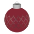 Елочный шар King с лентой, 8 см, красный, , шар - стекло; лента - полиэстер, сатин
