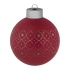 Елочный шар Chain с лентой, 8 см, красный, , шар - стекло; лента - полиэстер, сатин