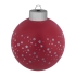 Елочный шар Stars с лентой, 8 см, красный, , шар - стекло; лента - полиэстер, сатин