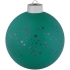 Елочный шар Stars с лентой, 10 см, зеленый, , шар - стекло; лента - полиэстер, сатин