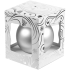 Елочный шар Gala Night Matt в коробке с тиснением, серебристый, 8 см, , 