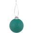 Елочный шар Chain с лентой, 10 см, зеленый, , шар - стекло; лента - полиэстер, сатин