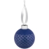 Елочный шар Queen с лентой, 8 см, синий, , шар - стекло; лента - полиэстер, сатин
