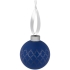 Елочный шар King с лентой, 8 см, синий, , шар - стекло; лента - полиэстер, сатин