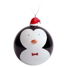 Елочный шар с фигуркой «Новогодний пингвин», 9 см
