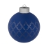 Елочный шар King с лентой, 8 см, синий, , шар - стекло; лента - полиэстер, сатин