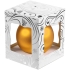 Елочный шар Gala Night Matt в коробке с тиснением, золотистый, 8 см, , 
