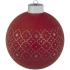 Елочный шар Chain с лентой, 10 см, красный, , шар - стекло; лента - шелк