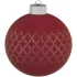 Елочный шар King с лентой, 10 см, красный, , шар - стекло; лента - полиэстер, сатин