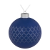 Елочный шар King, 10 см, синий, , стекло