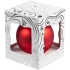Елочный шар Gala Night Matt в коробке с тиснением, красный, 8 см, , 