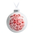 Елочный шар «Новогодний коллаж», 10 см, белый с красным